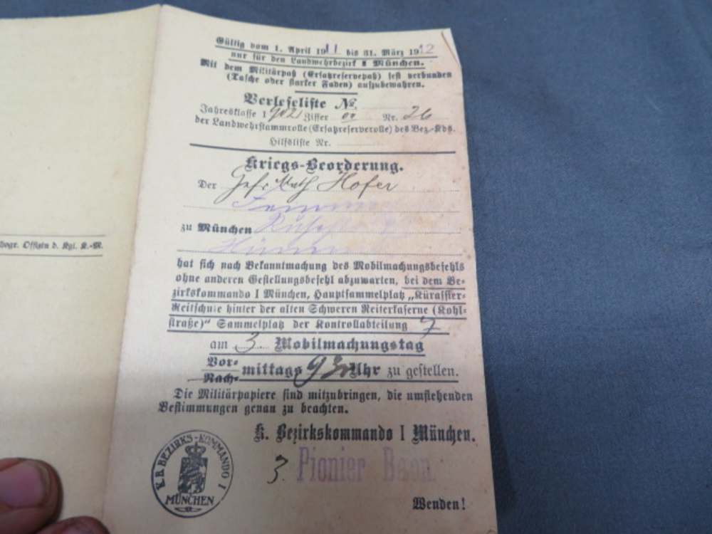 WWI IMPERIAL GERMAN ARMY MILITARPASS SOLDIER’S PASSBOOK-MANY PAGES-img-23