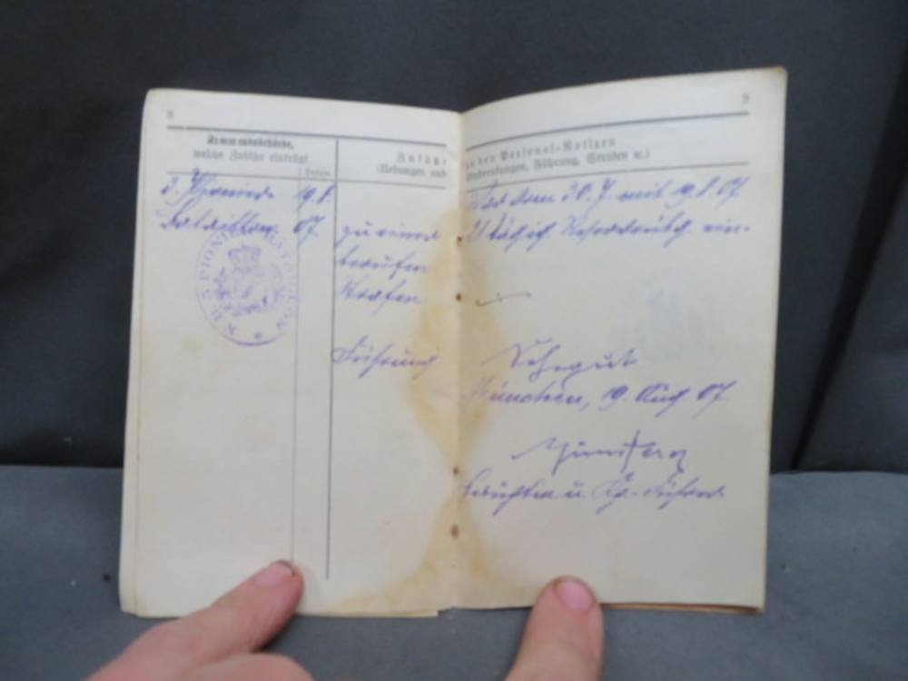 WWI IMPERIAL GERMAN ARMY MILITARPASS SOLDIER’S PASSBOOK-MANY PAGES-img-14