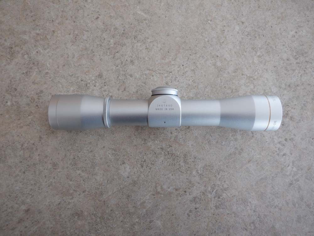 RARE Leupold Silver M8-4X EER Compact Pistol Scope Fixed 4X Power NICE SS-img-1