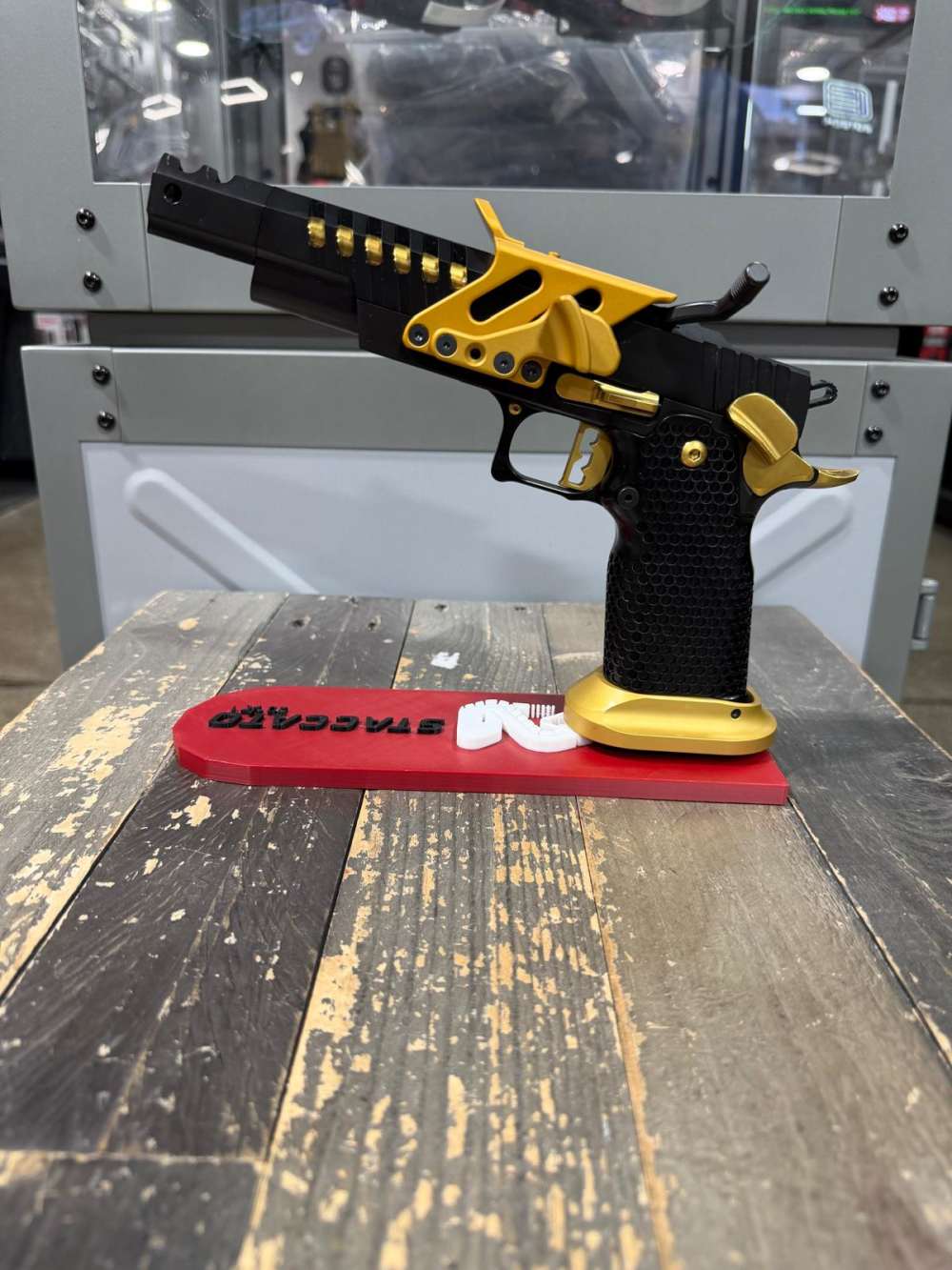 MasterPiece Arms MPA DS9 Steel Challenge 9mm Black/Gold Trijicon Mount-img-0