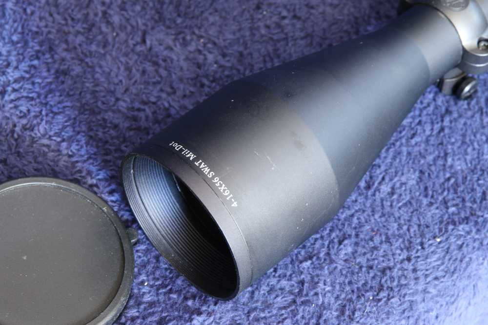 Like New ACCUSHOT 4-16x56 SWAT Mil-Dot Rifle Scope Leupold Rings NO RESERVE-img-1