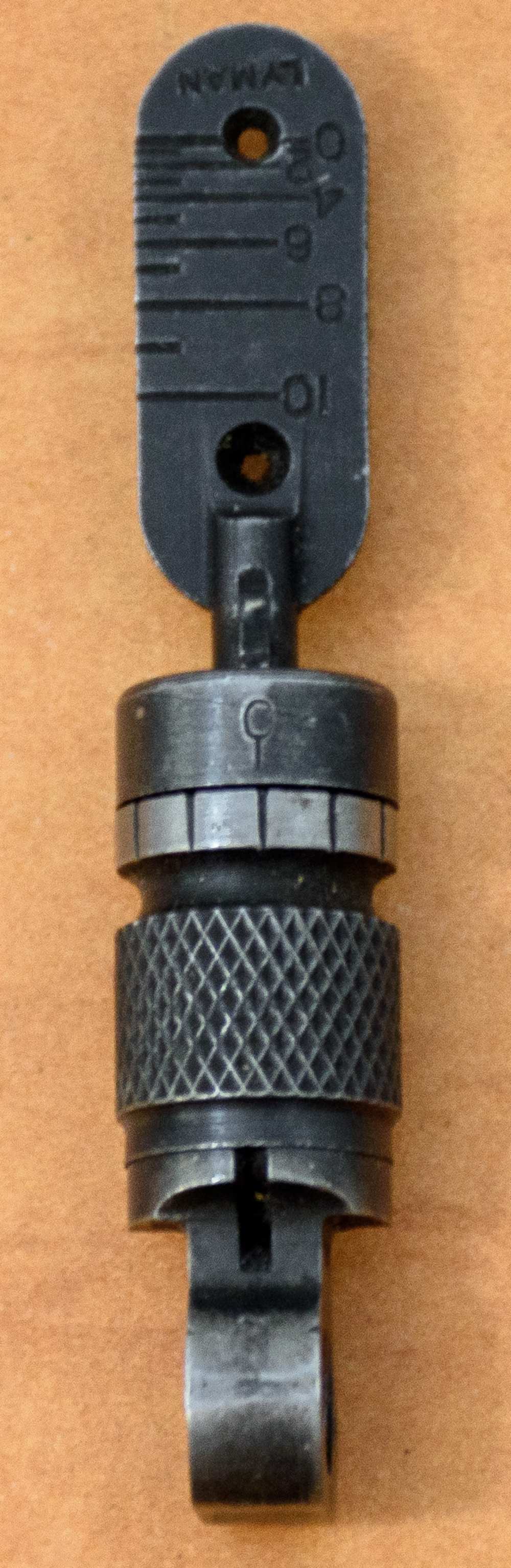 Rare Johnson Model 1941 Light Machine Gun Rear Sight Staff with Aperture-img-0