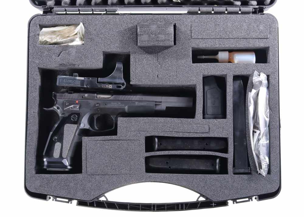 CZ USA CZ75 Tactical Sport Czechmate 9mm Luger Pistol 5.23" w/C-MORE (XX)-img-1