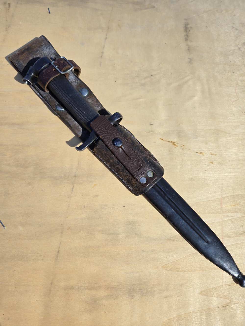 Swedish Military Mauser bayonet extra fine condition original frog-img-32