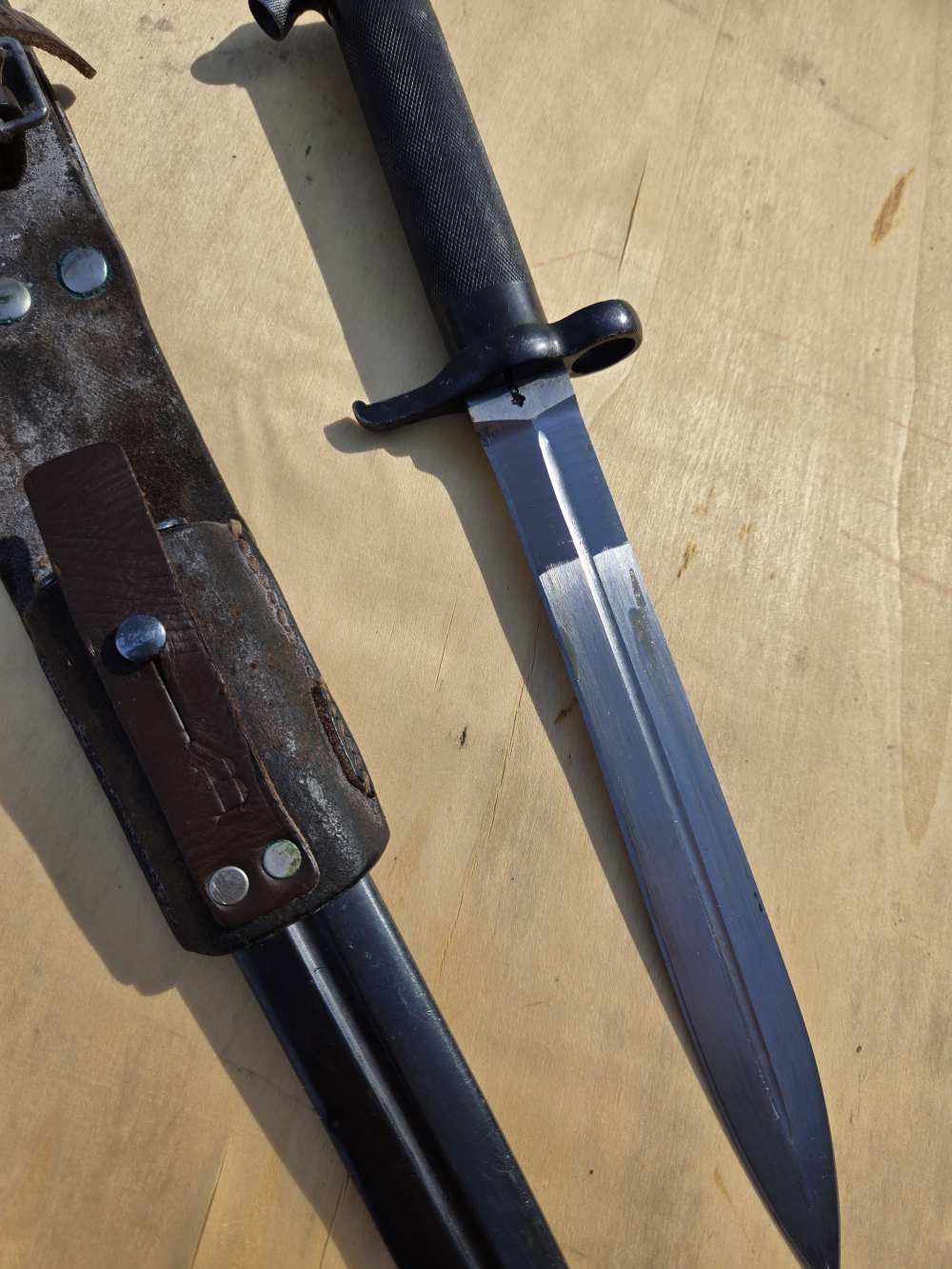 Swedish Military Mauser bayonet extra fine condition original frog-img-14