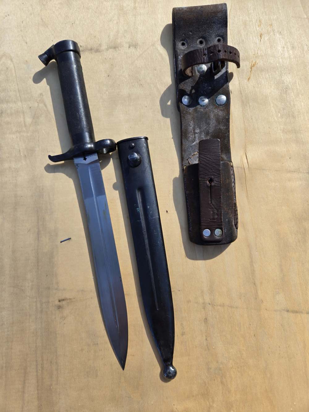 Swedish Military Mauser bayonet extra fine condition original frog-img-26