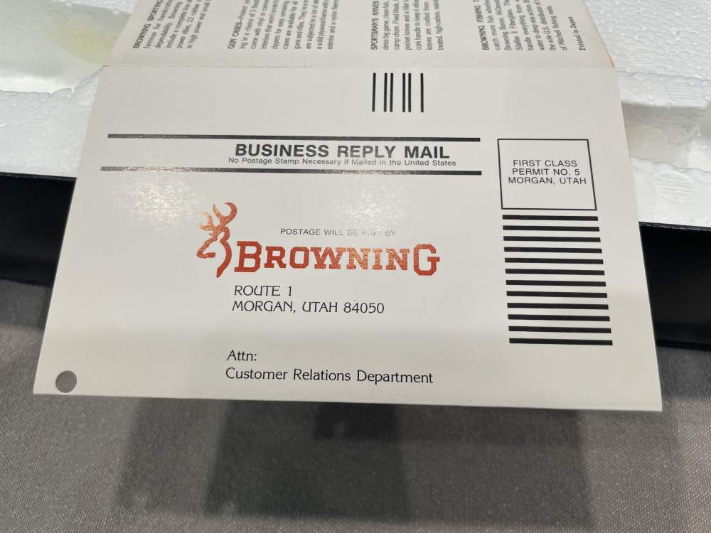 Browning Model 81 BLR Lever Action Rifle Factory Box Only 1988 Excellent -img-7