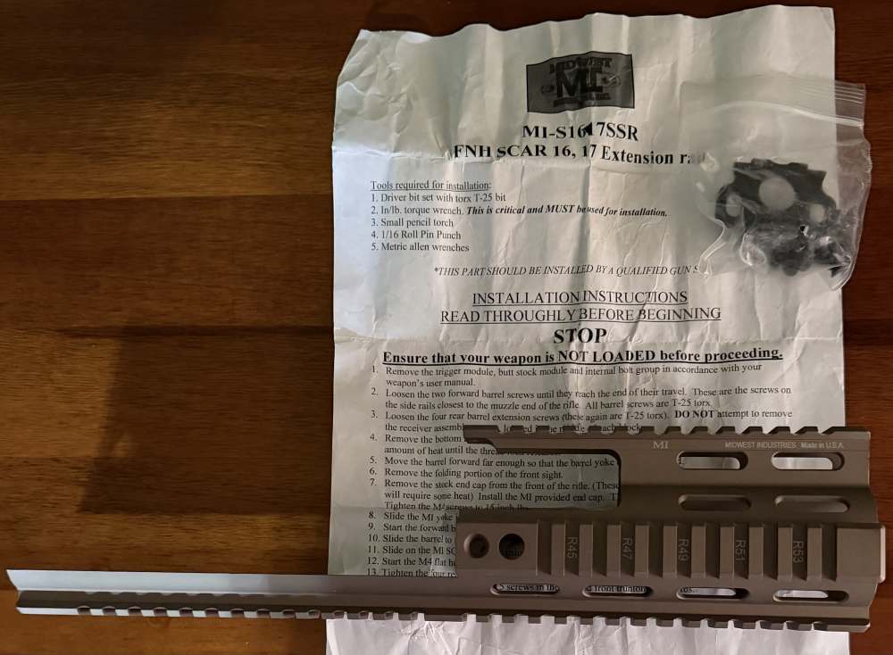 FNH FN SCAR 16/17 Midwest Industries Socom Picatinny Handguard-img-1