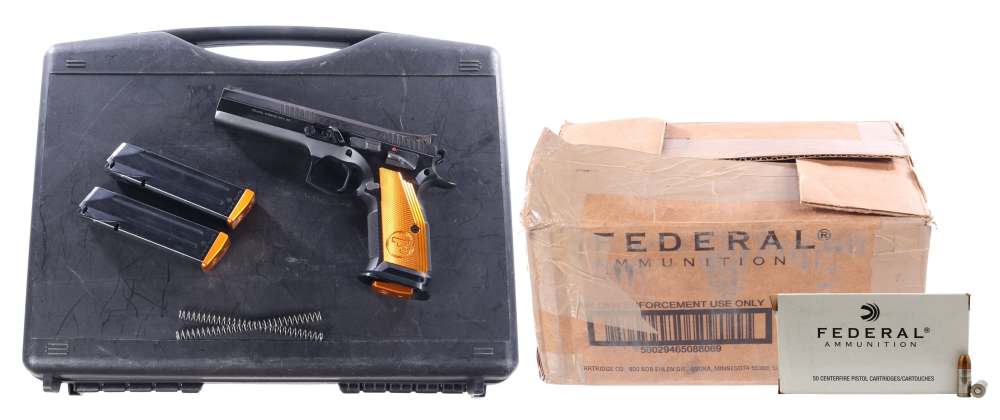 CZ USA CZ75 Tactical Sport Orange 9mm Luger Pistol 5.20" 20rd w/Ammo (XX) -img-0