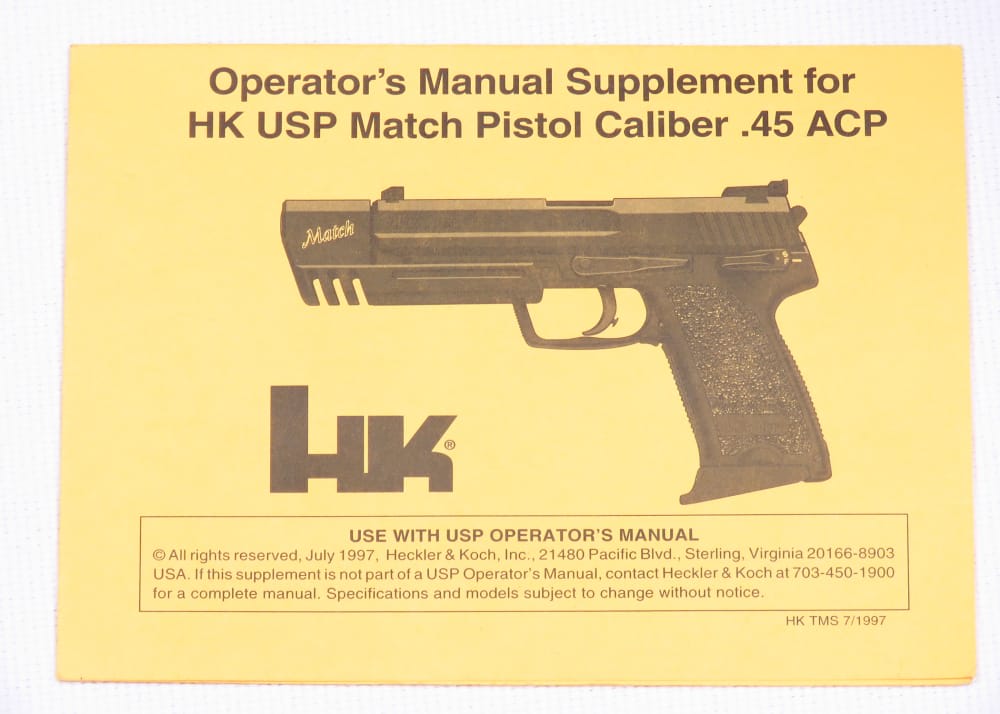 GRAIL H&K - NEARLY NEW FIRST YEAR 1997 USP MATCH 45 Two Tone SS W/ Orig Bag-img-43