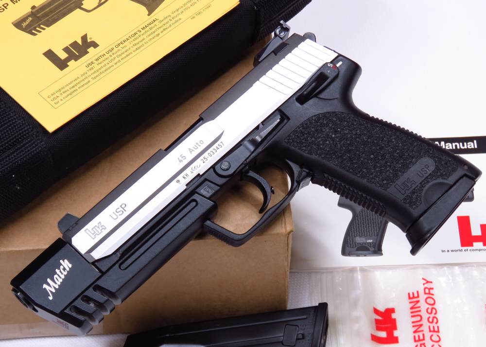 GRAIL H&K - NEARLY NEW FIRST YEAR 1997 USP MATCH 45 Two Tone SS W/ Orig Bag-img-4