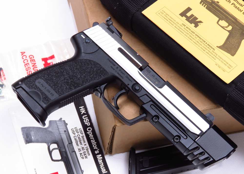 GRAIL H&K - NEARLY NEW FIRST YEAR 1997 USP MATCH 45 Two Tone SS W/ Orig Bag-img-3