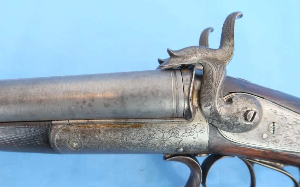 German Carl Bressel Double 16 Ga Pinfire Engraved Antique 1860-1890-img-25