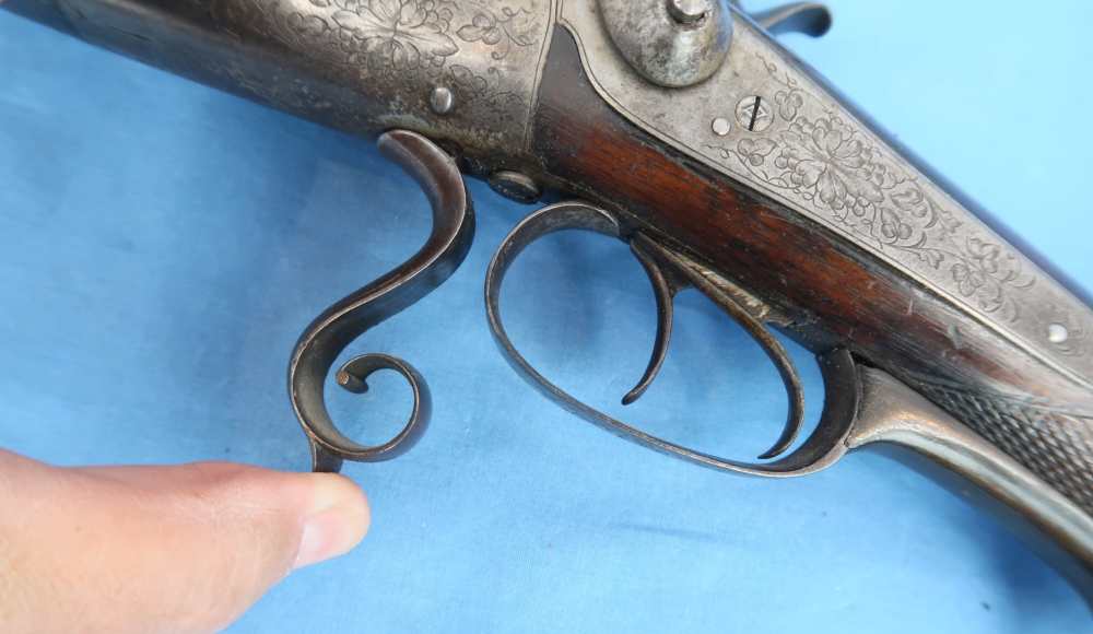 German Carl Bressel Double 16 Ga Pinfire Engraved Antique 1860-1890-img-50