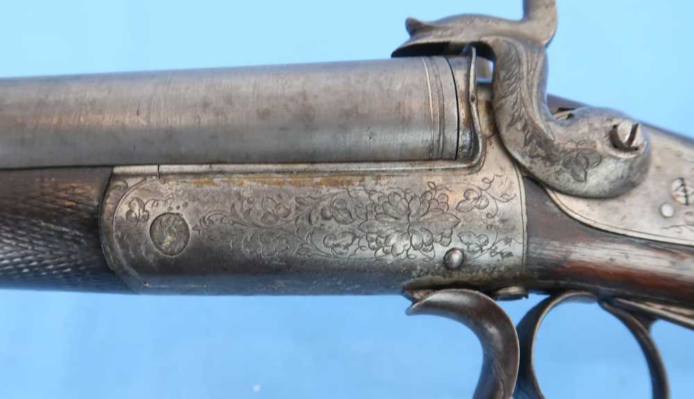 German Carl Bressel Double 16 Ga Pinfire Engraved Antique 1860-1890-img-26