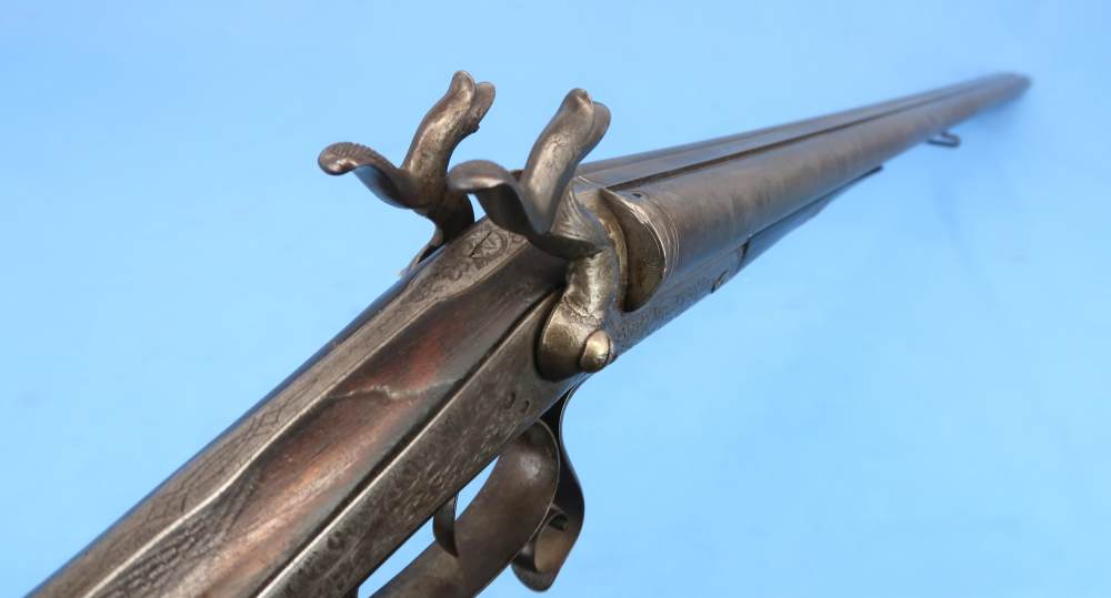 German Carl Bressel Double 16 Ga Pinfire Engraved Antique 1860-1890-img-60
