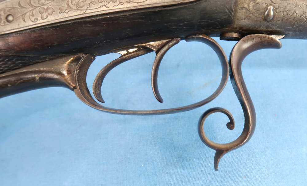 German Carl Bressel Double 16 Ga Pinfire Engraved Antique 1860-1890-img-8