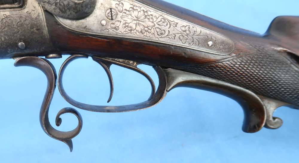 German Carl Bressel Double 16 Ga Pinfire Engraved Antique 1860-1890-img-23