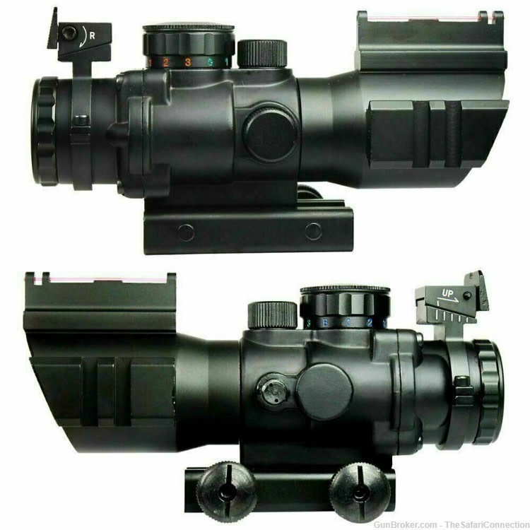 GunToolZ ACOG style 4x Black, Red, Green & Blue Chevron Scope GREAT VALUE!-img-1
