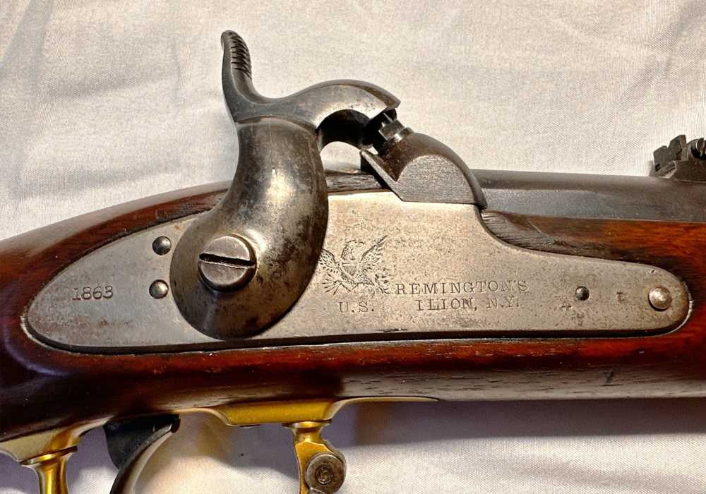 Fine Civil War Remington M1862 Zouave Rifle, Mfrd 1863, with Bayonet & Frog-img-3