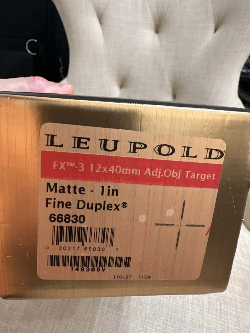 Leupold FX-3 12x40mm Adjustable Objective Target Matte Rifle Scope 66830-img-1