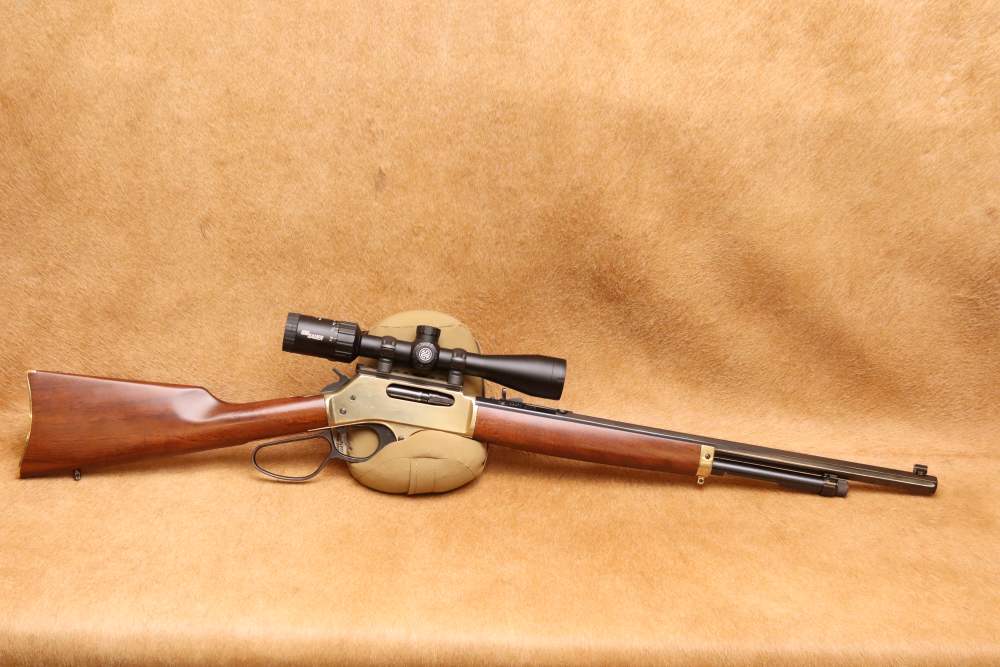 Henry H010B Big Boy .45-70 22" Brass and Blued Lever-Action Rifle w/ Scope-img-0