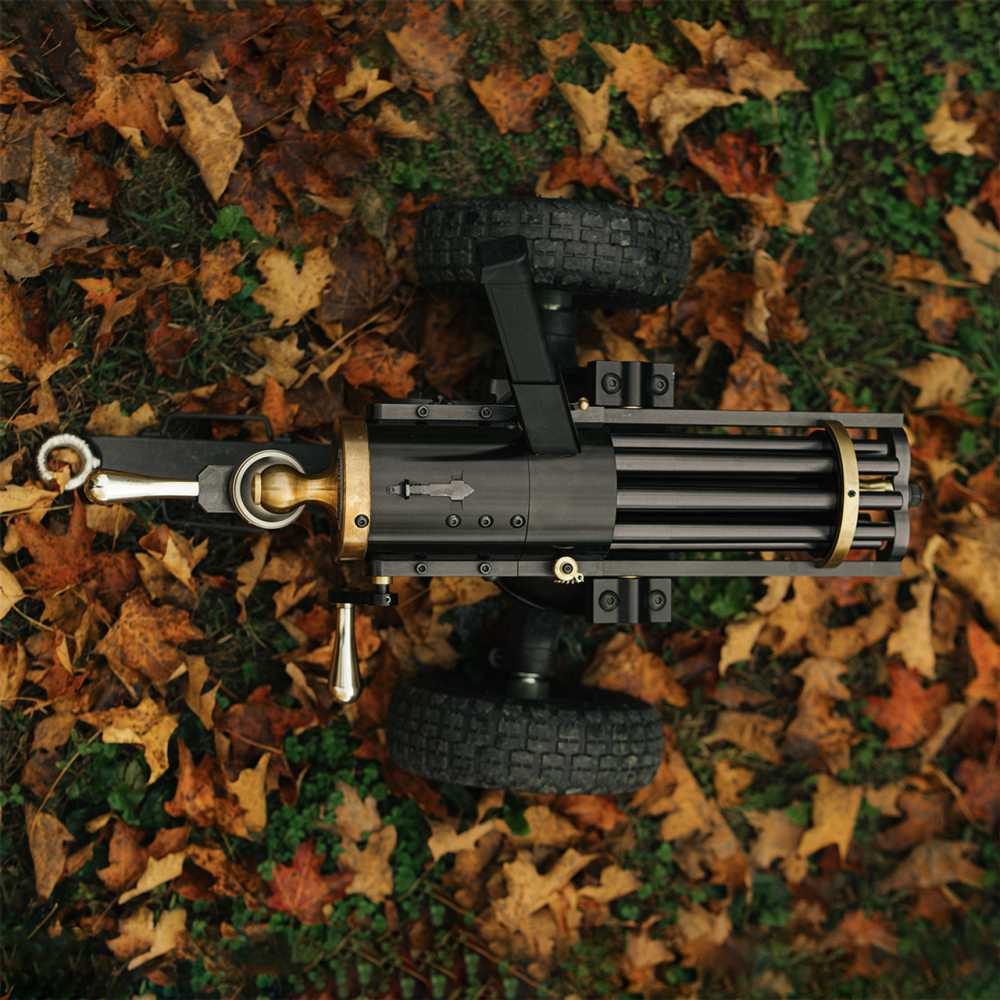 Tippmann Ordnance 10" 9mm Gatling Gun W/ Wheeled Mount & Free Mags!-img-2