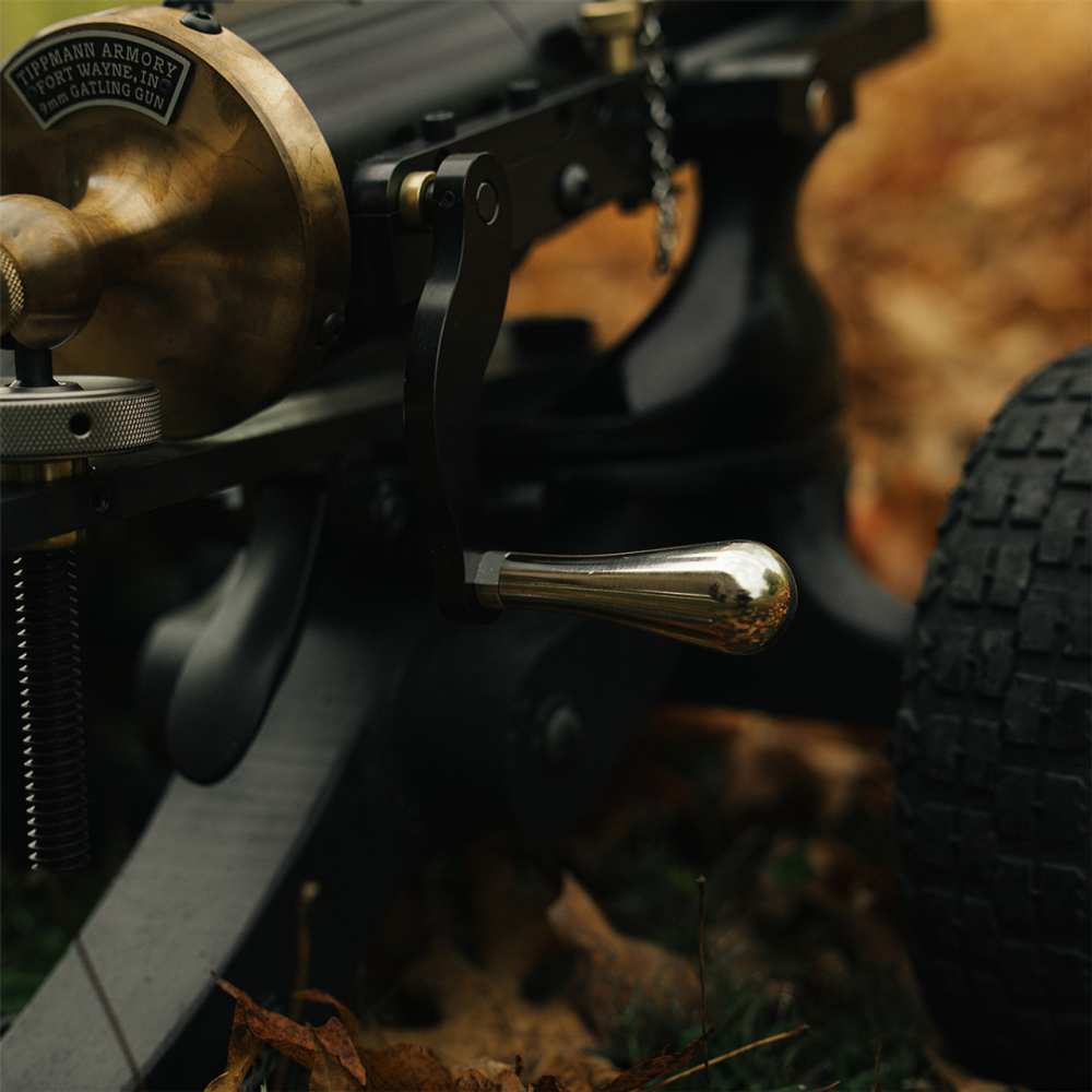Tippmann Ordnance 10" 9mm Gatling Gun W/ Wheeled Mount & Free Mags!-img-11