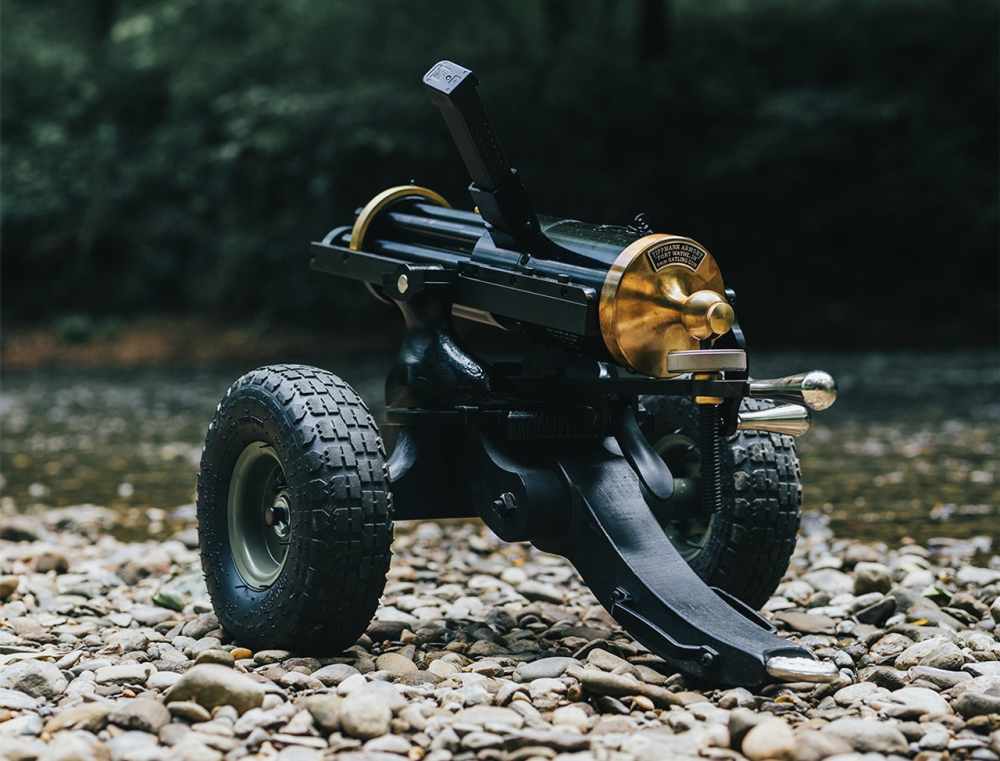 Tippmann Ordnance 10" 9mm Gatling Gun W/ Wheeled Mount & Free Mags!-img-0