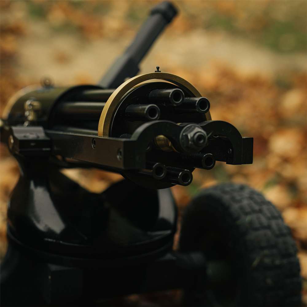 Tippmann Ordnance 10" 9mm Gatling Gun W/ Wheeled Mount & Free Mags!-img-8