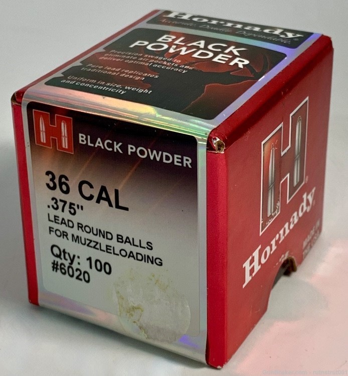 Hornady Lead Balls .375 (36 Caliber) 100CT. 6020-img-0