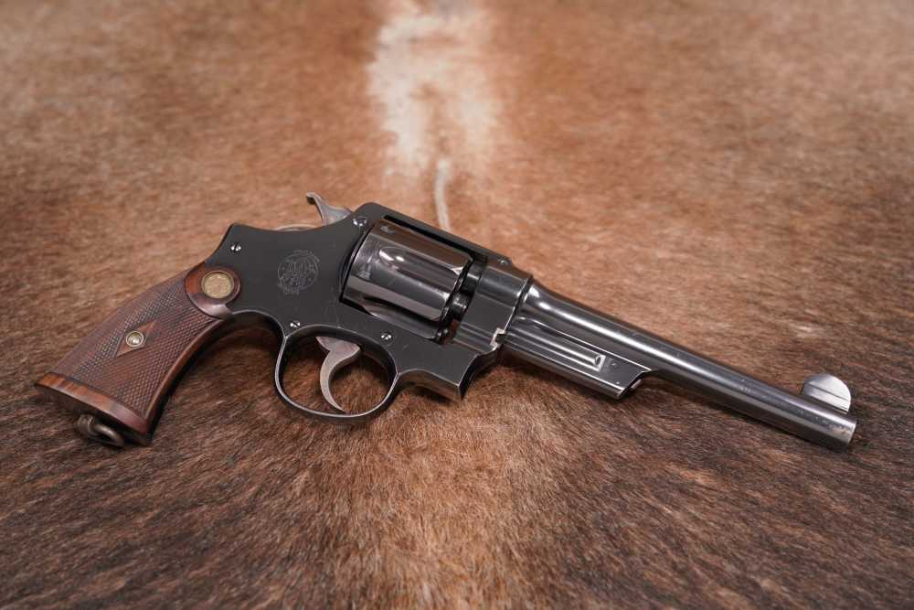 British Smith & Wesson S&W .455 Mark II 1st Model Triple Lock Revolver C&R-img-1