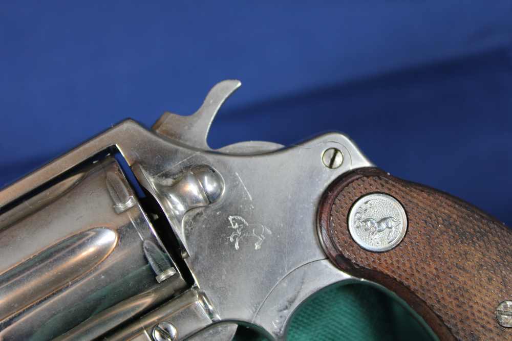 Colt Detective Spl, cal 38 Spl, rare 3” barrel, rare nickel, made 1970, C&R-img-2
