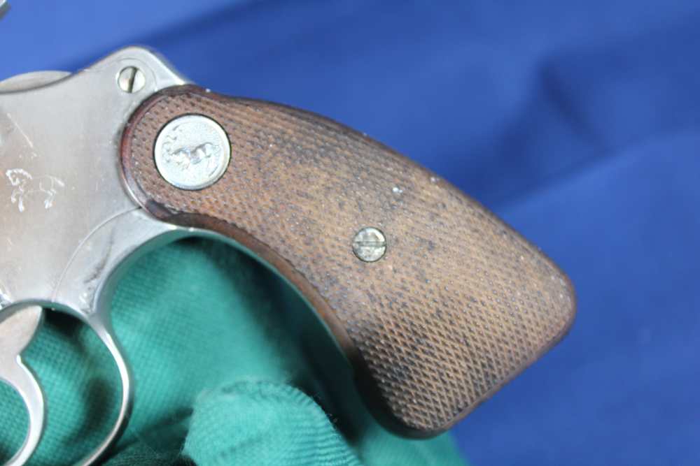 Colt Detective Spl, cal 38 Spl, rare 3” barrel, rare nickel, made 1970, C&R-img-1