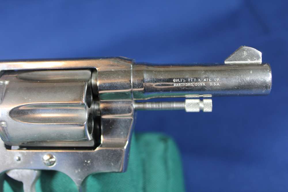 Colt Detective Spl, cal 38 Spl, rare 3” barrel, rare nickel, made 1970, C&R-img-38