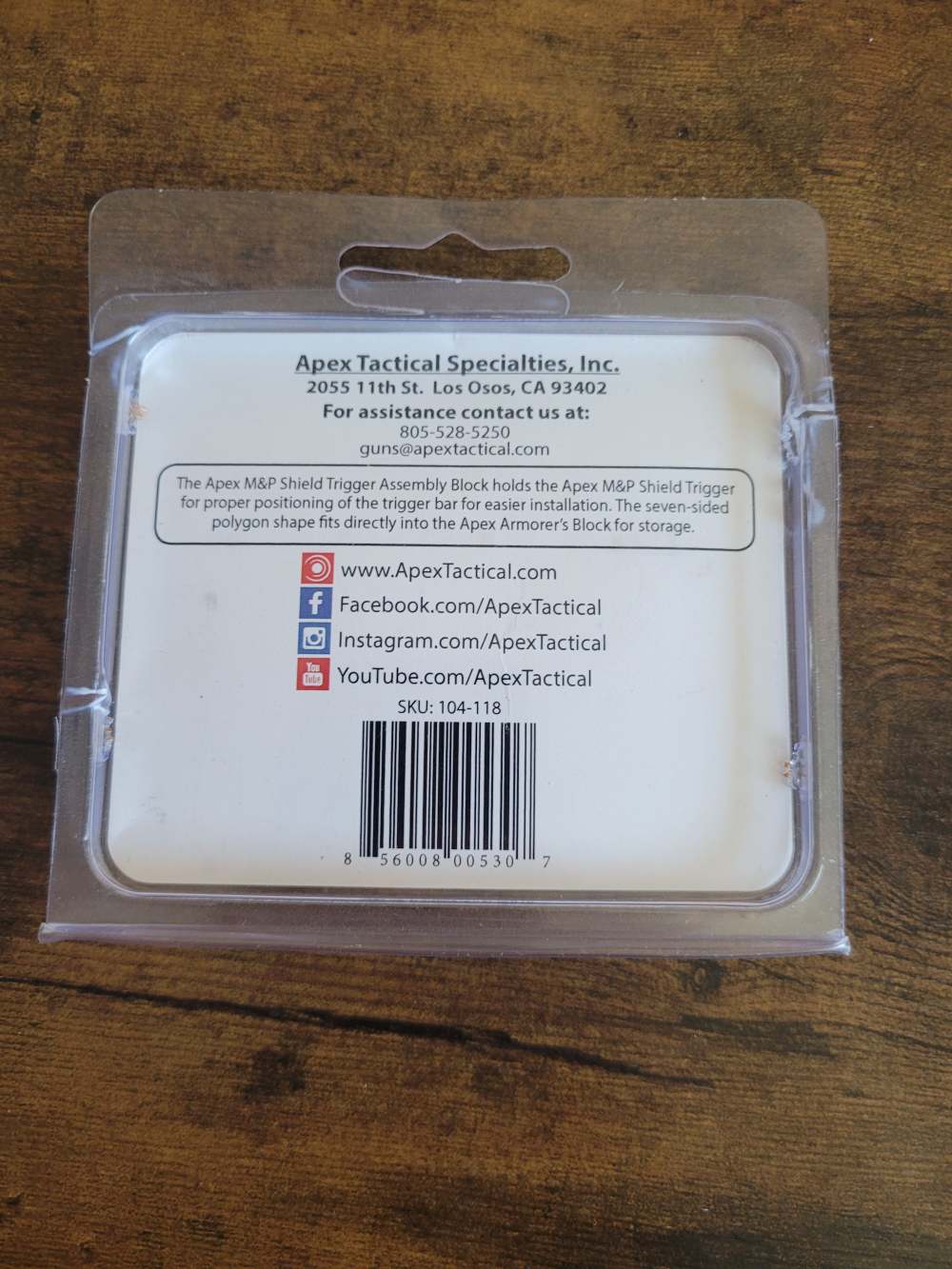Apex M&P shield trigger Assembly Block-img-1
