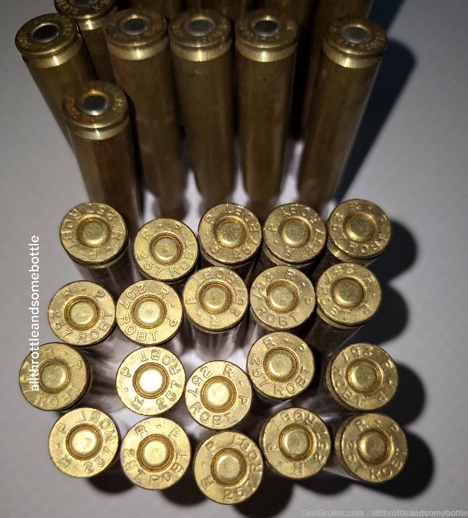 (22) rounds factory/reload (20) RP NOS primed brass 257 Roberts-img-1