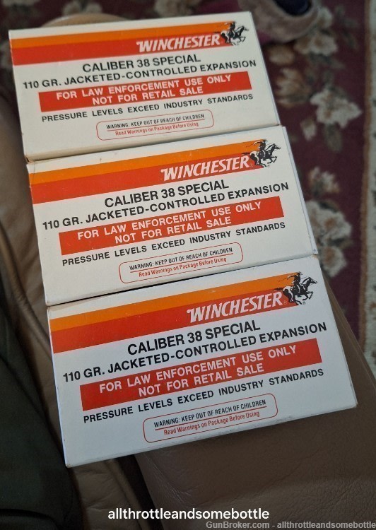 (150) rounds 38 special +P+ Winchester-Western. "Law Enforcement Only" -img-1