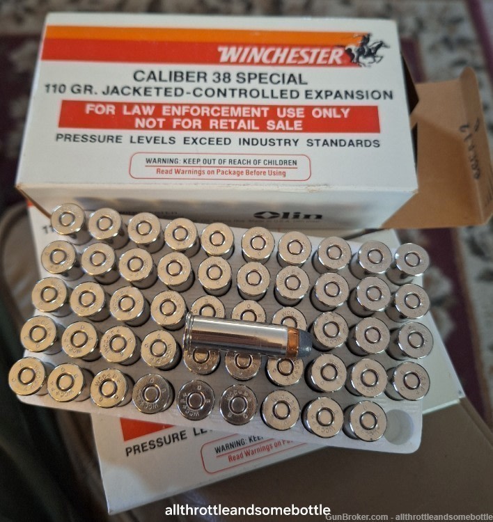 (150) rounds 38 special +P+ Winchester-Western. "Law Enforcement Only" -img-0