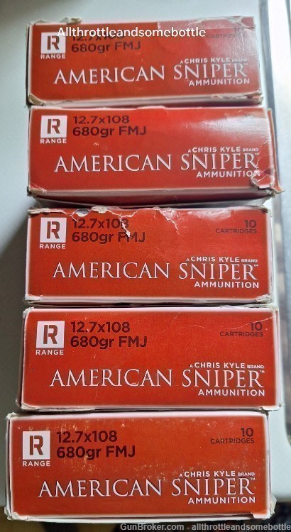 (60) rounds 12.7x108 680 Grain FMJ Chris Kyle American Sniper – 10 Round -img-6