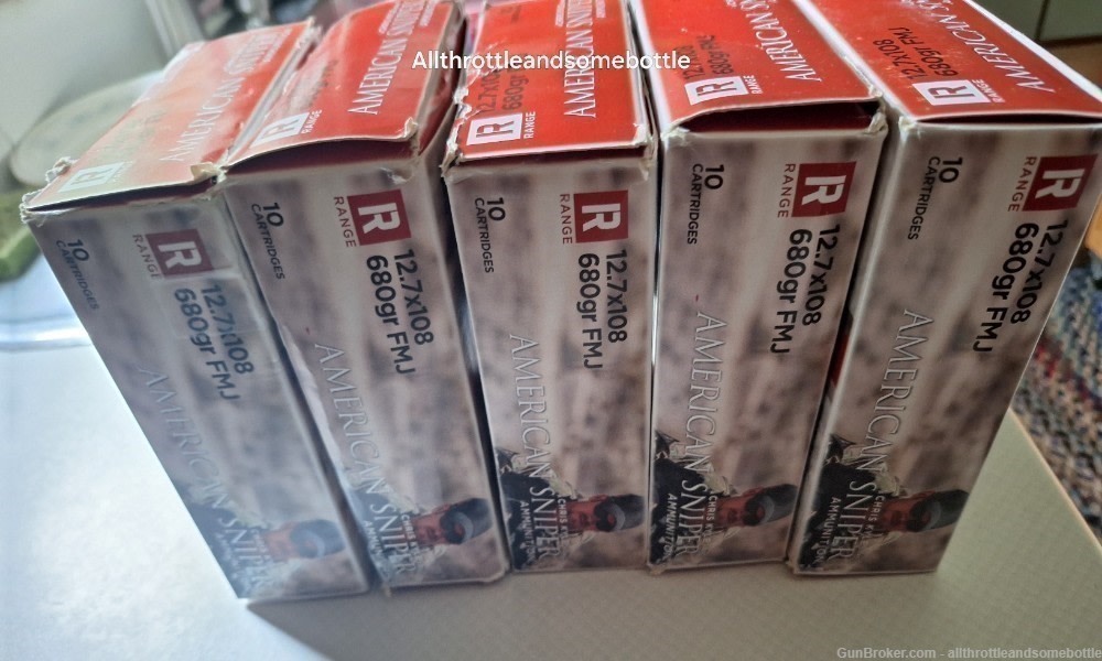 (60) rounds 12.7x108 680 Grain FMJ Chris Kyle American Sniper – 10 Round -img-5