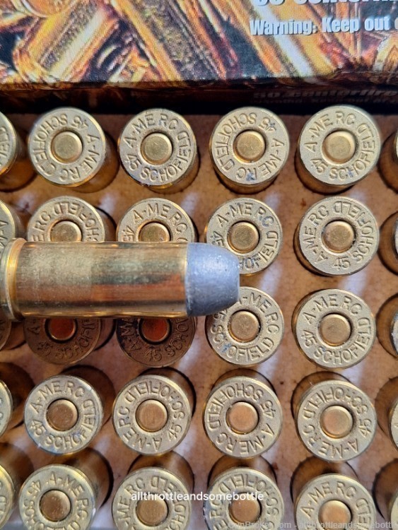 (50) rounds factory American Ammunition 45 Schofield 200 Gr RNL-FP-img-1