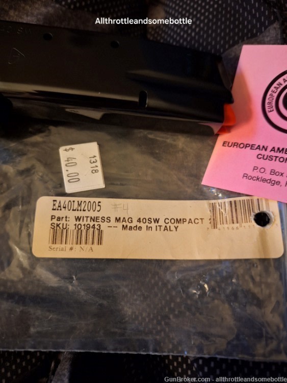 (2) new in package WITNESS EAA /TANFOGLIO COMPACT 40S&W 12RD MAGAZINES-img-3