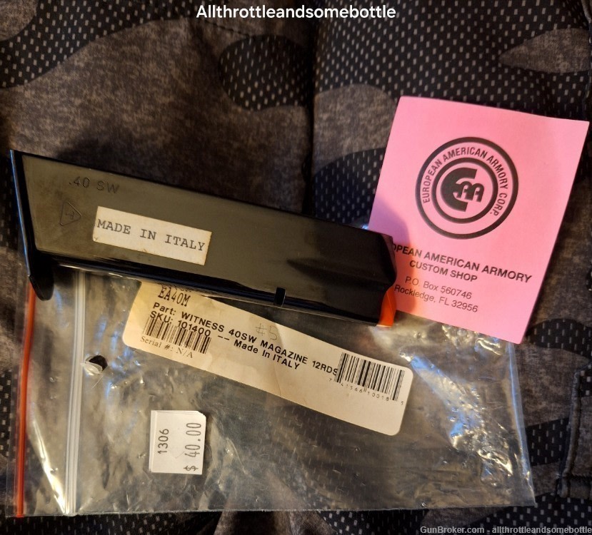 (2) LIKE NEW EAA /TANFOGLIO 40S&W 12RD MAGAZINES-img-0