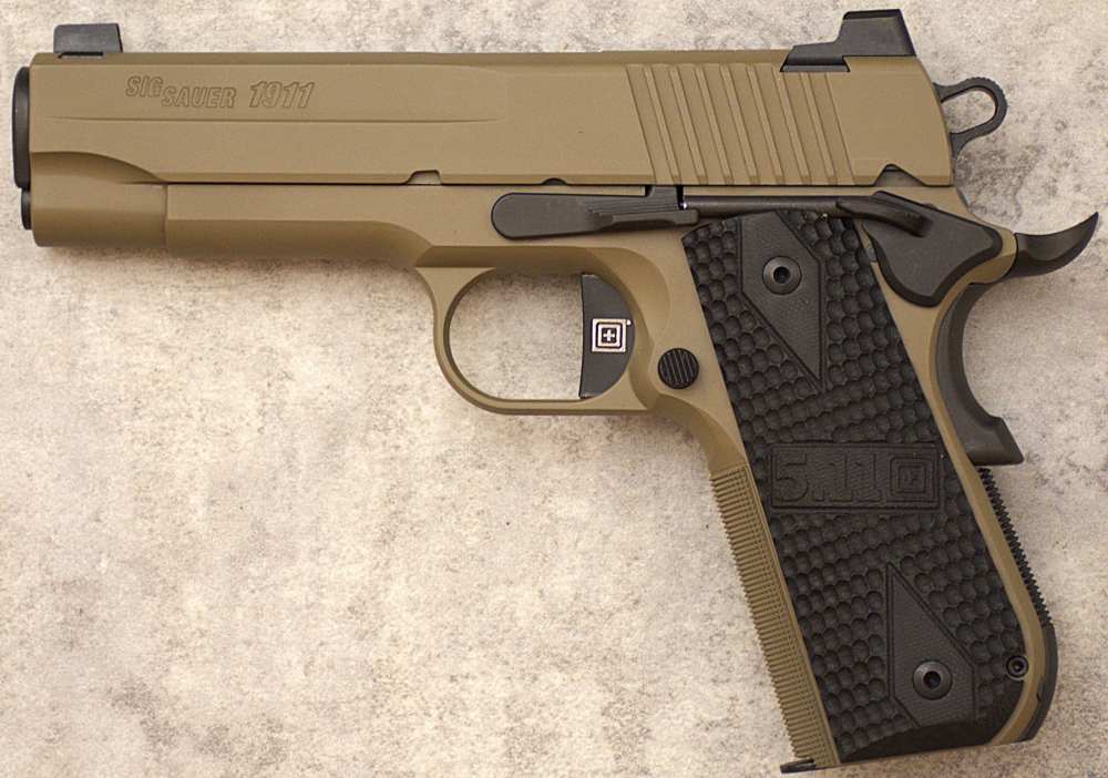 Limited-Edition New-in-Box Sig Sauer 1911 Carry 5.11 Tactical Pistol FDE 45-img-1