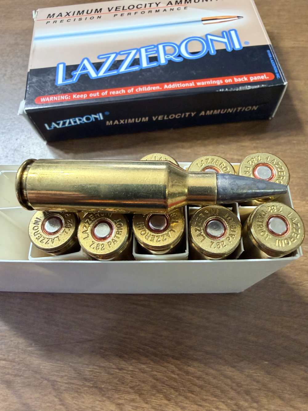Lazzeroni 7.82 Patriot factory ammo 130 grain Barnes XBT 10 rounds -img-3