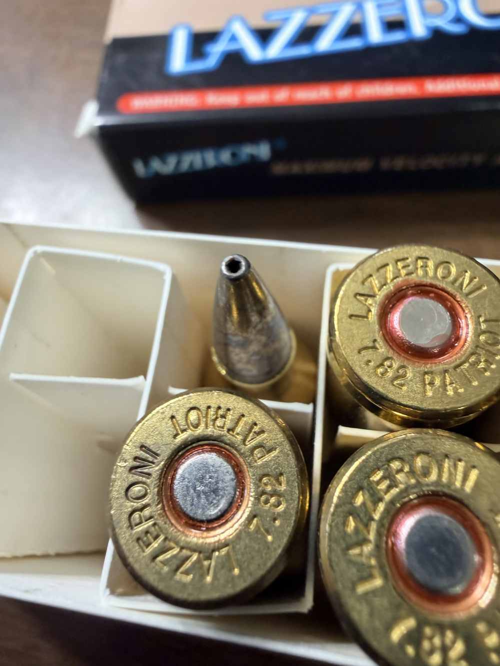 Lazzeroni 7.82 Patriot factory ammo 130 grain Barnes XBT 10 rounds -img-4
