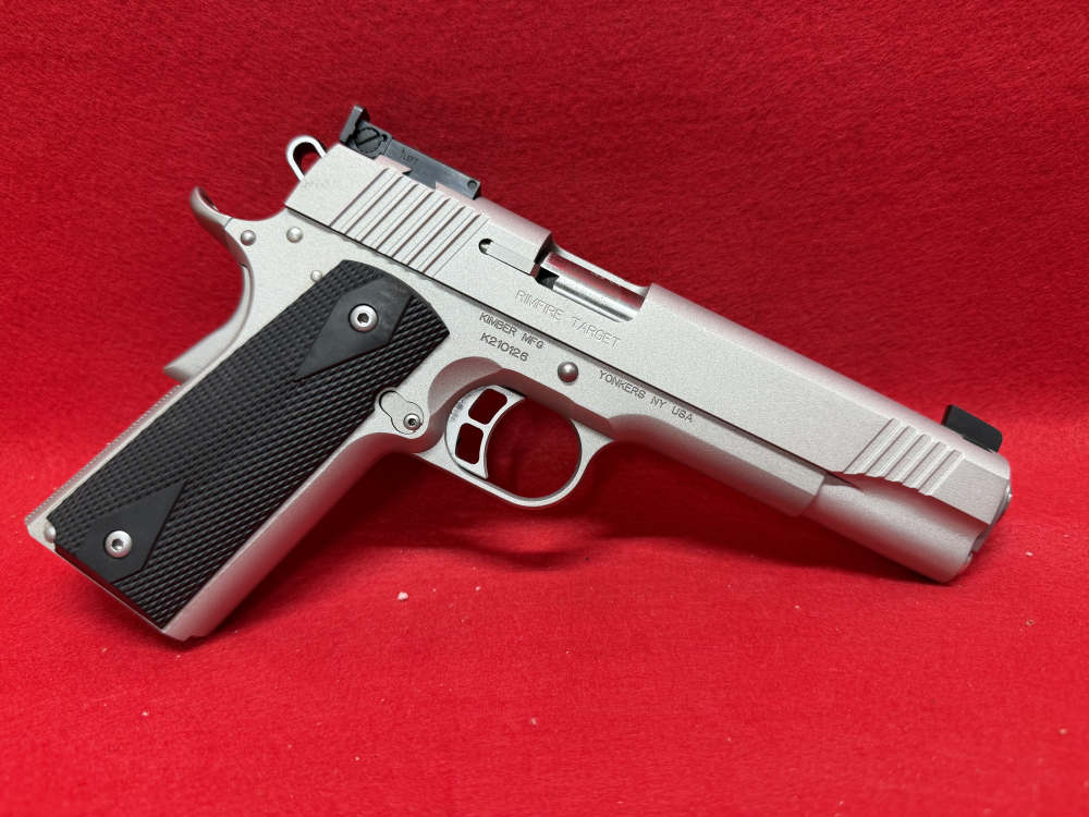 Used Kimber 1911 Rimfire Target 5" 22lr Stainless Semi Auto Adjustable sigh-img-0
