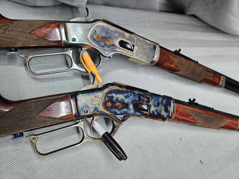 PAIR consecutive Winchester 1873 rifles 357 mag Turnbull Miroku TWO GUNS-img-5