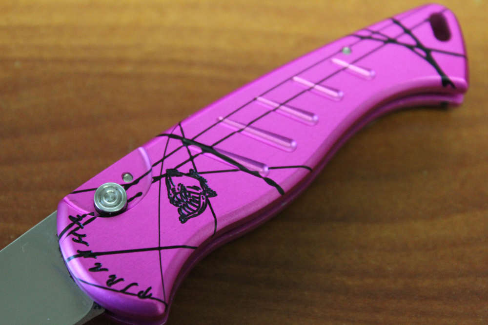 Piranha Fingerling P-2PK Automatic Folding Knife 2.5" 154-CM Pink-img-3